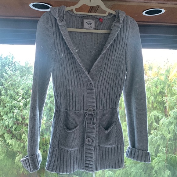 SOLD - Not For Sale

3 for $20 - Esprit hooded cardigan - Picture 1 of 3